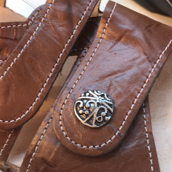 NWOT Finn Comfort Brown Leather Sandals with Velcro Straps Size 10 - Picture 13 of 16